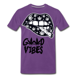 Weed Good Vibes Men's Premium T-Shirt - purple