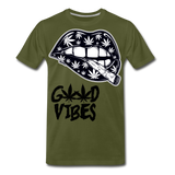 Weed Good Vibes Men's Premium T-Shirt - olive green