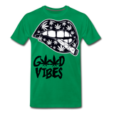 Weed Good Vibes Men's Premium T-Shirt - kelly green