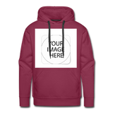 Custom Image Men’s Premium Hoodie - burgundy