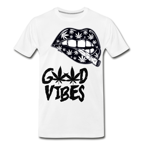 Good Vibes Cannabis 420 Men's Premium T-Shirt - white