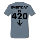 Good Vibes Cannabis 420 Men's Premium T-Shirt - steel blue