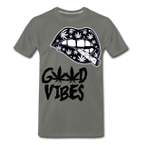 Good Vibes Cannabis 420 Men's Premium T-Shirt - asphalt gray