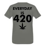Good Vibes Cannabis 420 Men's Premium T-Shirt - asphalt gray