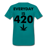 Good Vibes Cannabis 420 Men's Premium T-Shirt - teal