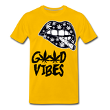 Good Vibes Cannabis 420 Men's Premium T-Shirt - sun yellow