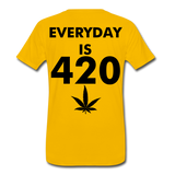 Good Vibes Cannabis 420 Men's Premium T-Shirt - sun yellow