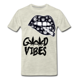 Good Vibes Cannabis 420 Men's Premium T-Shirt - heather oatmeal