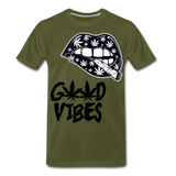 Good Vibes Cannabis 420 Men's Premium T-Shirt - olive green
