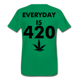 Good Vibes Cannabis 420 Men's Premium T-Shirt - kelly green