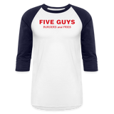 Five Guys 3/4 Sleeve Raglan T-Shirt - white/navy