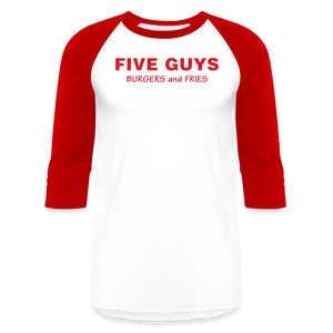 Five Guys 3/4 Sleeve Raglan T-Shirt - white/red