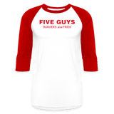 Five Guys 3/4 Sleeve Raglan T-Shirt - white/red